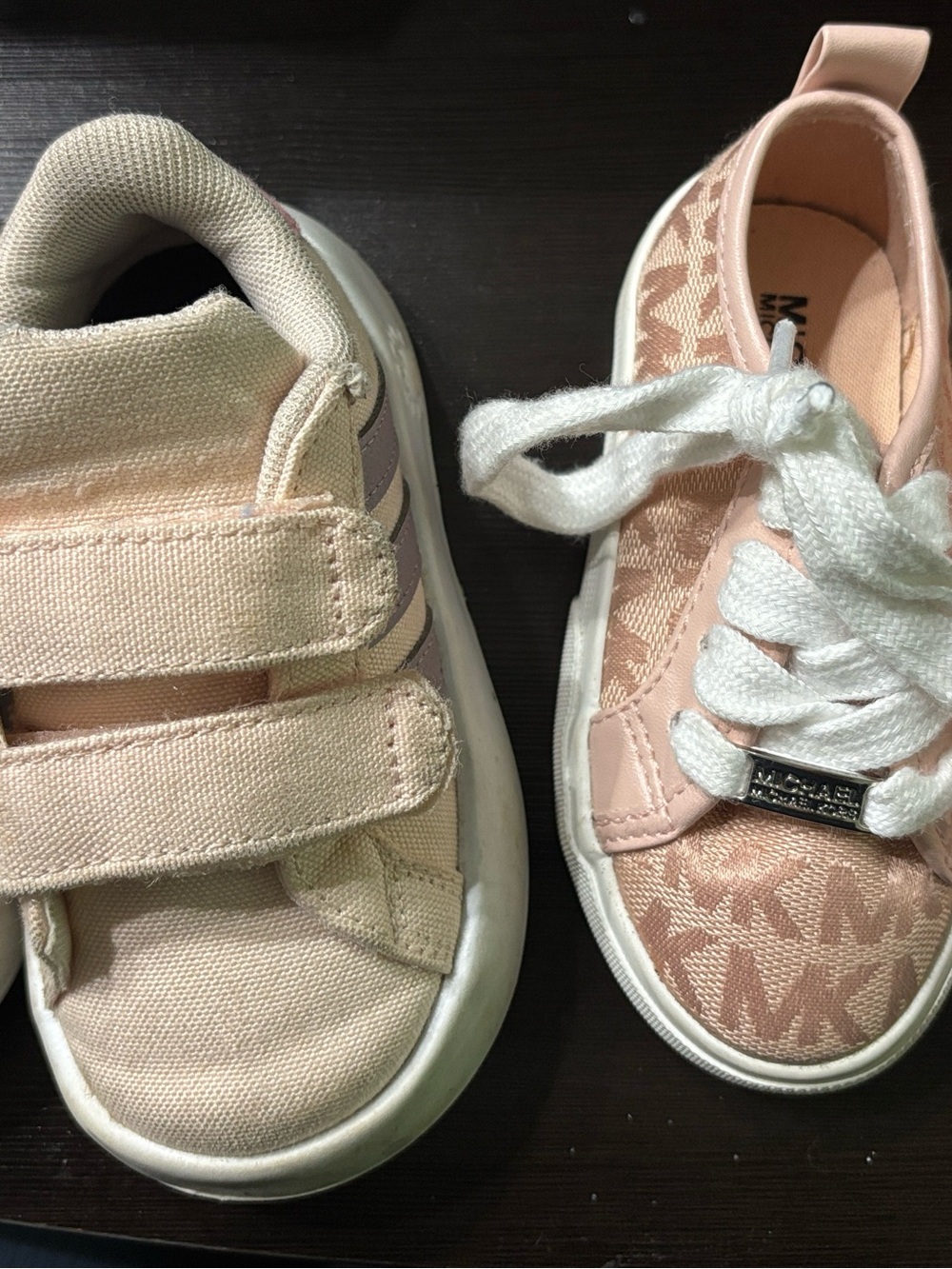 Michael Kors and adidas Kids Blush Pink Logo Sneakers 6K